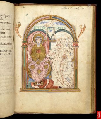 Un psautier du 10ème. Typique du manuscrit de main, livre de prières.