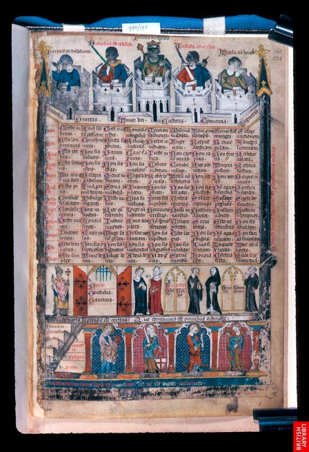 Grand Psaultier du 14 ; la table des vertus.