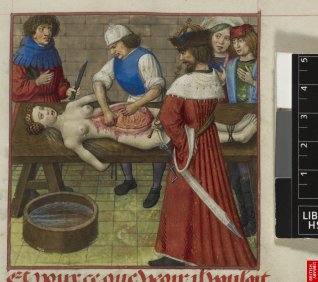 15e , le roman de la rose ; la tendance illusioniste bascule dans un voyeurisme troublant ; cette version de Neron et Agrippine tirée du Roman de la Rose est un exemple des limites de la figuration mimétique.