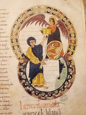 Beatus de Tabara ( sans doute illustré par la moniale Ende) Ici, la réceprion du LIVRE.