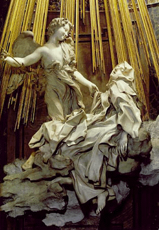 cette extase mystique-érotique, de marbre dilaté peut être vue comme très duchampienne....