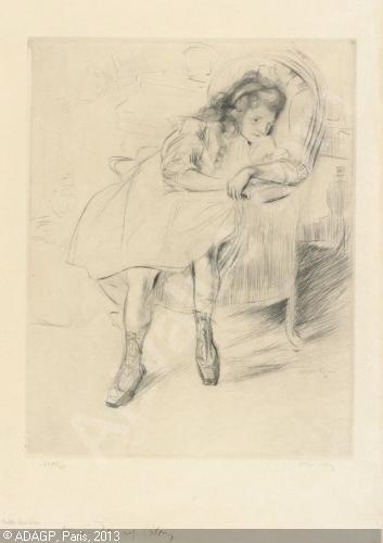 Madeleine Duchamp, dessinée par Jacques Duchamp-Villon ; sous le titre de madeleine au fauteuil. Une première Madeleine Duchamp, aînée de Marcel est décédée dans l'enfance.