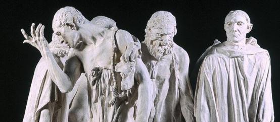 L'ensemble des Bourgeois est sans doute l(oeuvre montrant le plus clairement l'intérêtde Rodin pour la relation des parties au tout. Notion d'ensemble articulé.