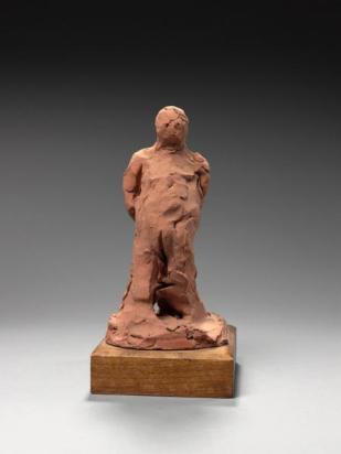 cette étude pour Balzac montre l'intérête évident de Rodin pour la plasticité de la terre et ses recherches de maléabilité des matériaux, à l'opposé de la taille, des pierres, de la dureté des bronzes.