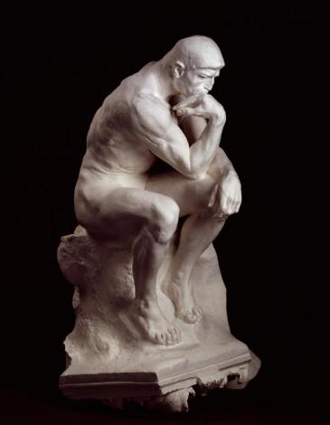 une version du Penseur ; le repli